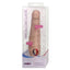  Mini Silicone Classic Long John Vibrator is a battery-operated waterproof silicone sex toy w/ 7 vibration modes + a ridged phallic head & veins for a realistic feel! Flesh. Package.