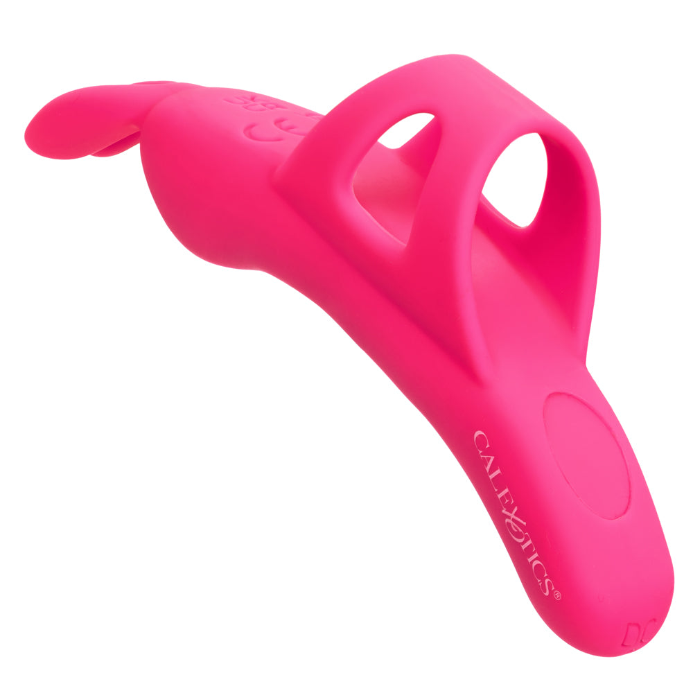 Neon Vibes The Flirty Vibe Finger Vibrator With Tickling Bunny Ears delivers 10 vibration modes through its buzzing rabbit ears for precise stimulation. (3)