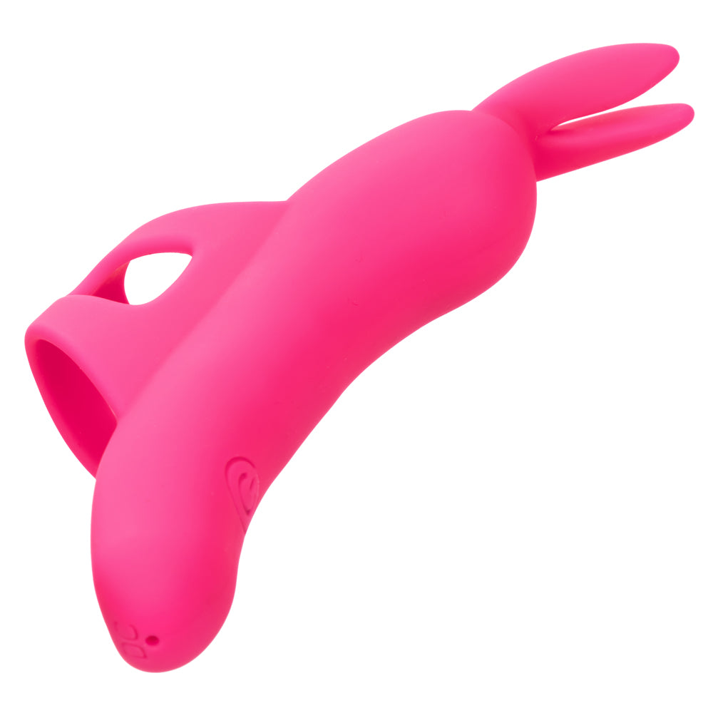Neon Vibes The Flirty Vibe Finger Vibrator With Tickling Bunny Ears delivers 10 vibration modes through its buzzing rabbit ears for precise stimulation. (4)
