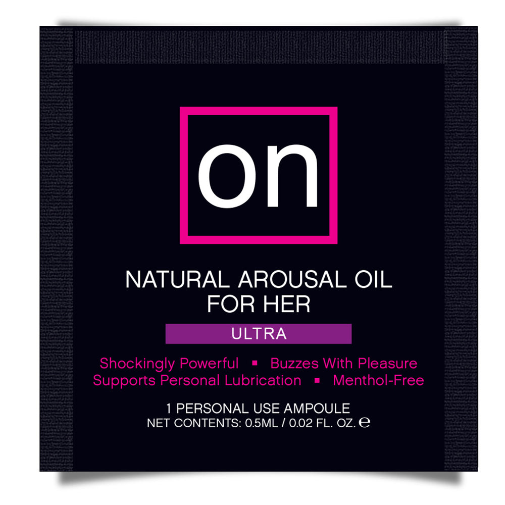 This Ultra-strength arousal oil from ON is a natural female arousal enhancer & stimulant that creates an exciting tingling sensation in her clitoris. 0.5ml.