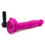 Realistic dildo has a straight veiny shaft & a suction cup for hands-free solo or partnered strap-on fun. With attachment.