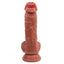This realistic girthy dildo has a thick, veiny shaft & a suction cup for hands-free fun with or without a strap-on harness or the Portable Handbag Sex Machine. (2)