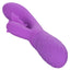 Rechargeable Butterfly Kiss Flutter Rabbit Vibrator has a ribbed G-spot head + a butterfly-shaped clitoral pleaser that flutters its wing & antennae over your clitoris in 10 modes! Purple. (4)