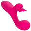 Rechargeable Butterfly Kiss Flutter Rabbit Vibrator has a ribbed G-spot head + a butterfly-shaped clitoral pleaser that flutters its wing & antennae over your clitoris in 10 modes! Pink. (2)