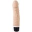 This USB-rechargeable waterproof silicone vibrator sex toy w/ 7 vibration modes, a realistic phallic head & textured veins for extra stimulation. Flesh.
