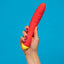 Romp Hype Ribbed G-Spot Vibrator has a flexible, ergonomic curved design with a ribbed G-spot tip, delivering 6 vibration speeds & 4 patterns for your pleasure. On-hand.