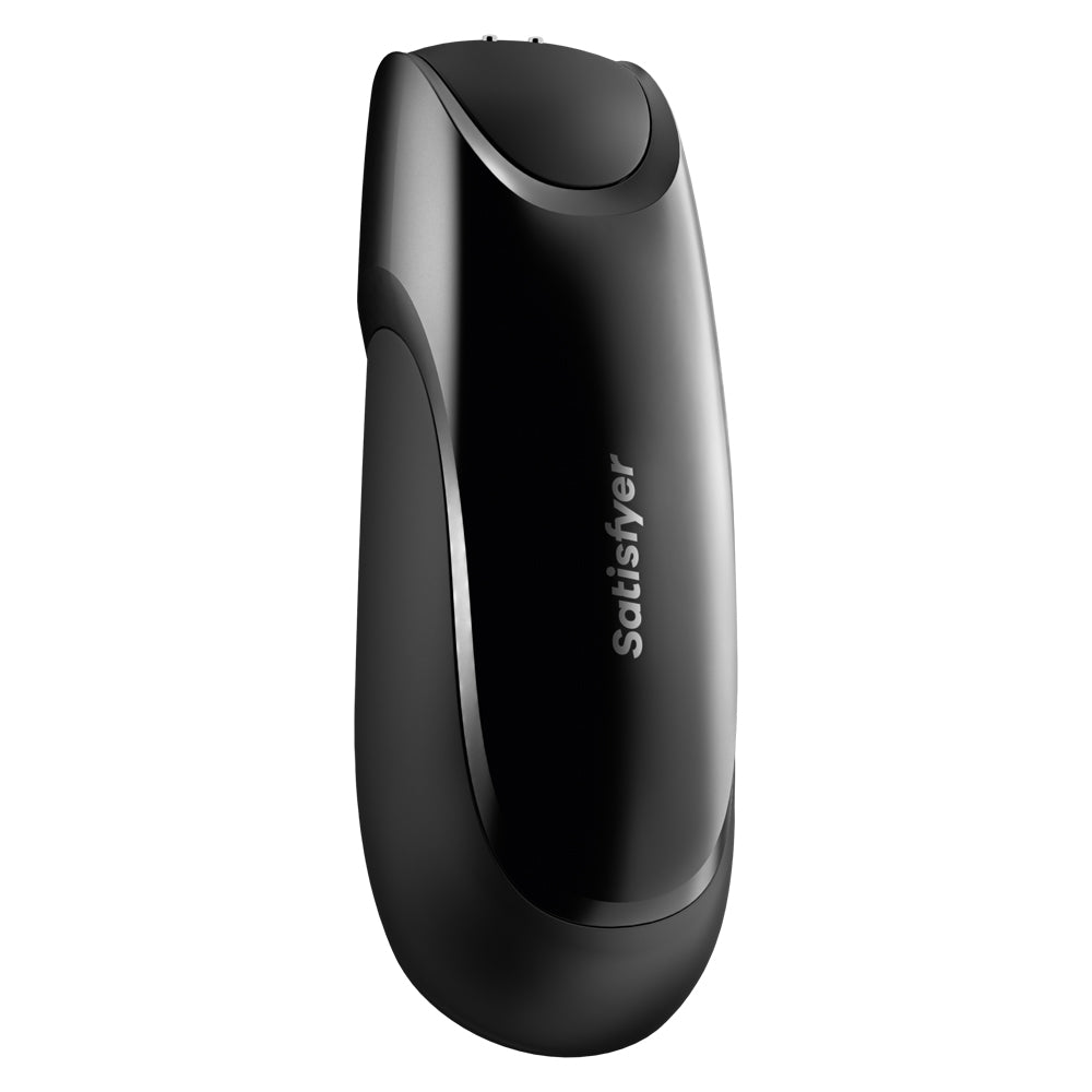 Satisfyer Men Vibration+ App-Compatible Head Stimulator has a narrowing silicone tunnel & 14 vibration modes you or a partner can control via a smartphone app. (3)