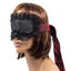 Scandal Ruffled Tie-Up Eye Mask has ruffle lace trim + double-stitched designer red & black brocade ties for an adjustable, comfortable fit. (2)