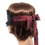 Scandal Ruffled Tie-Up Eye Mask has ruffle lace trim + double-stitched designer red & black brocade ties for an adjustable, comfortable fit. (3)