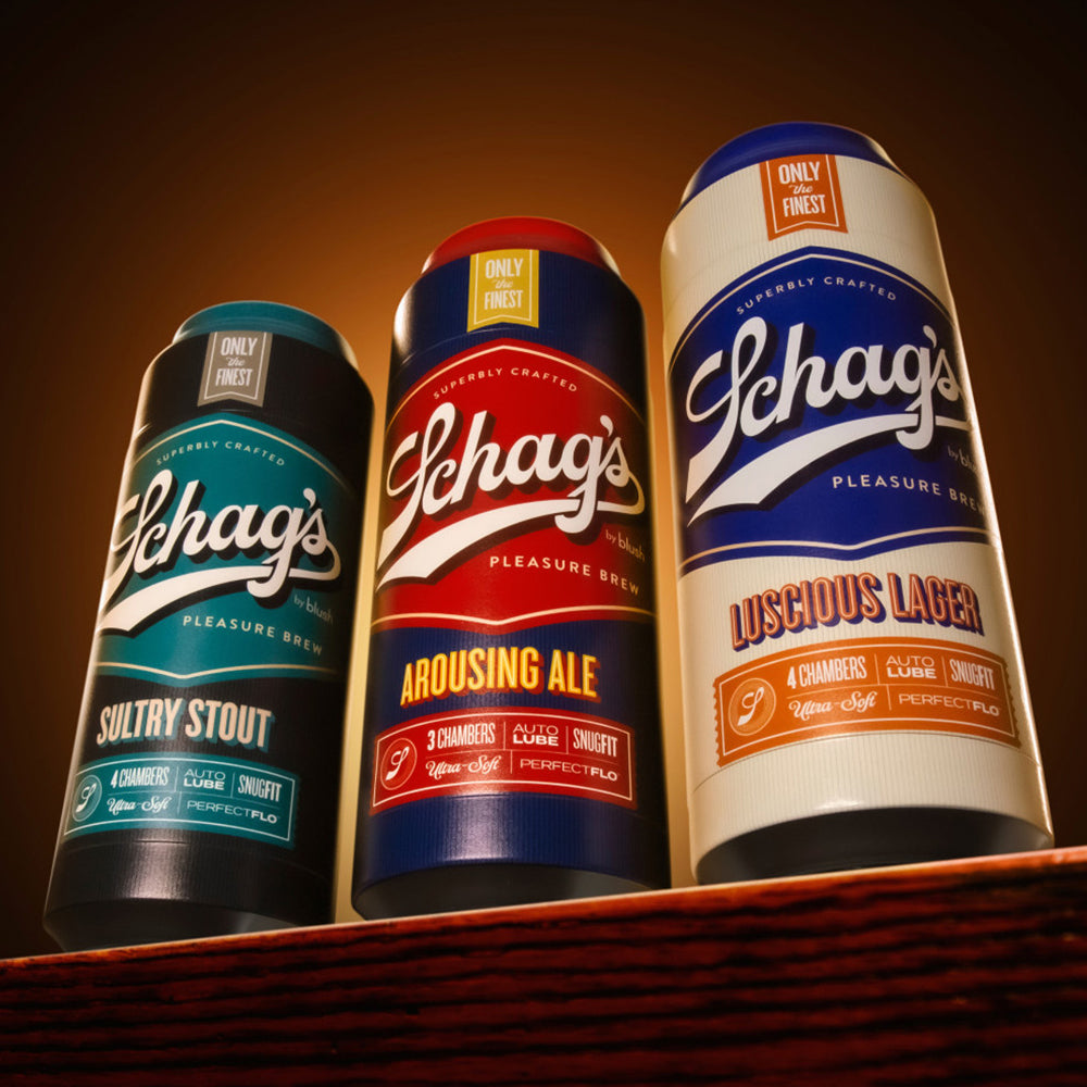 Schag's Luscious Lager Self-Lubricating Beer Can Masturbator has 4 uniquely textured chambers & has a suction control valve for your perfect pleasure. It comes in a discreet beer can design for subtle storage! Editorial. (2)