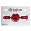 Sex & Mischief Amor Breathable Heart Ball Gag has a cute silicone heart w/ a smaller heart cutout inside so the wearer can breathe easier during play. Package.
