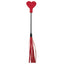  Sex & Mischief Amor Double-Ended Heart Crop & Flogger has a dual-sided design w/ a heart-shaped crop & a flogger for light lashings.