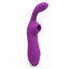 Sexyland Embrace G-Spot & Clitoral Suction Vibrator has 10 vibration modes in a petite ribbed G-spot head & a flexible neck to perfectly align 7 suction modes in the hollow chamber w/ your clitoris! Purple.