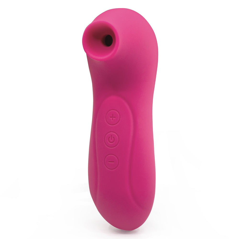 Sexyland Excite Discreet Clitoral Suction Stimulator has 10 clitoral suction modes in a lightweight, travel-friendly body & is whisper-quiet for discreet play. Rose.