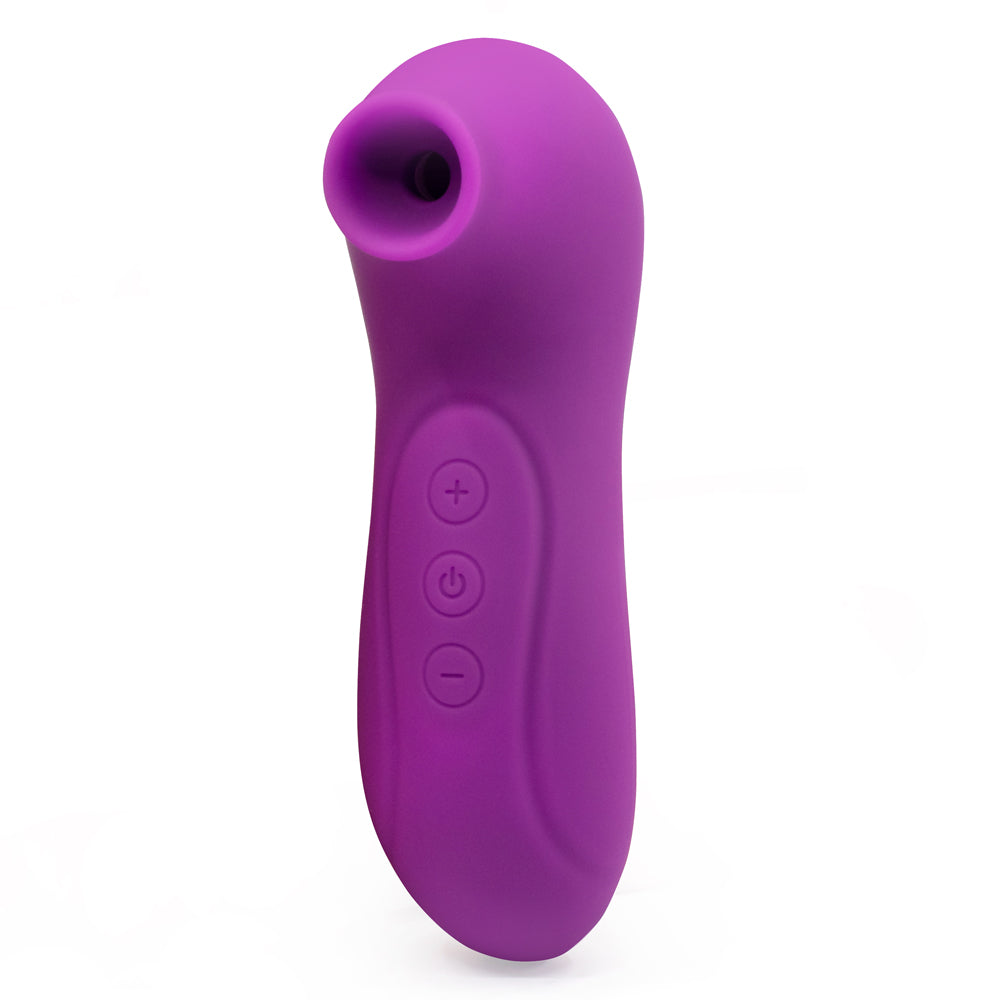 Sexyland Excite Discreet Clitoral Suction Stimulator has 10 clitoral suction modes in a lightweight, travel-friendly body & is whisper-quiet for discreet play. Purple.