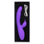 Sexyland Rumble Double Thumping G-Spot Rabbit Vibrator has 7 thumping modes in dual-sided thumping G-spot pads & 7 independent vibration modes in the shaft + clitoral arm for simultaneous stimulation! Purple. Accessories.