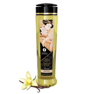 Shunga massage oil bottle with vanilla scent