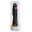  Silicone Classic 7.5" Vibrator has 7 heavenly vibration modes packed into its ridged head & veiny shaft. Waterproof for hot, steamy fun in the shower or bath! Black. Package.