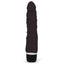 Silicone Classic Curved Vibrator has 7 heavenly vibration modes packed into a realistic ridged head & curved veiny shaft for G-spot stimulation! Black.
