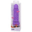 Silicone Classic Thick Vibrator has 7 heavenly vibration modes packed into a realistic ridged head & veiny shaft with an ergonomic ridge for better grip! Purple. Package.