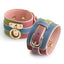  Spectra Bondage Rainbow Faux Leather Wrist Cuffs come in a rainbow gradient w/ gorgeous gold hardware & have a spring hook connector clip.