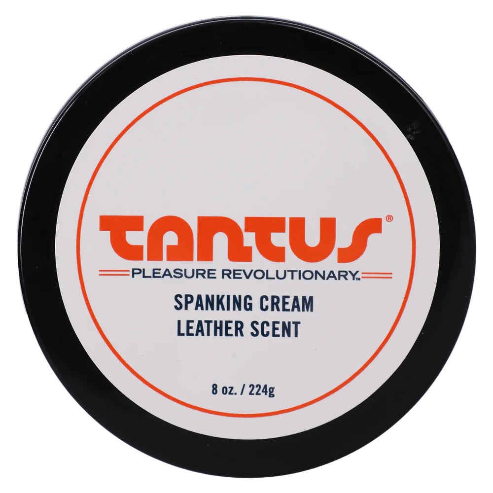  Tantus Leather-Scented Spanking Cream enhances impact play by intensifying sensations & is formulated w/ moisturising aloe vera + shea butter for a luxurious glide. (2)