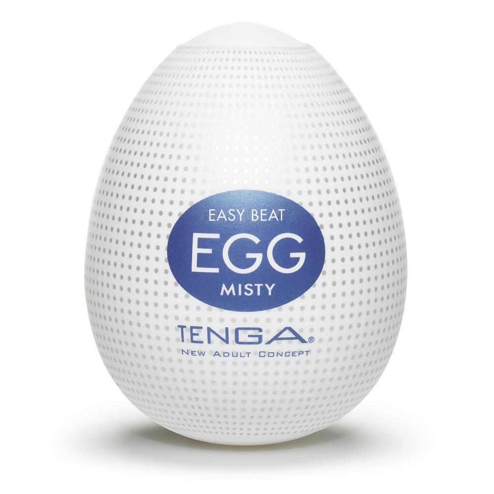Tenga's Hard Boiled Egg masturbators are made w/ firm gel for intense stimulation from the interior texture & are disposable for your convenience. Misty.