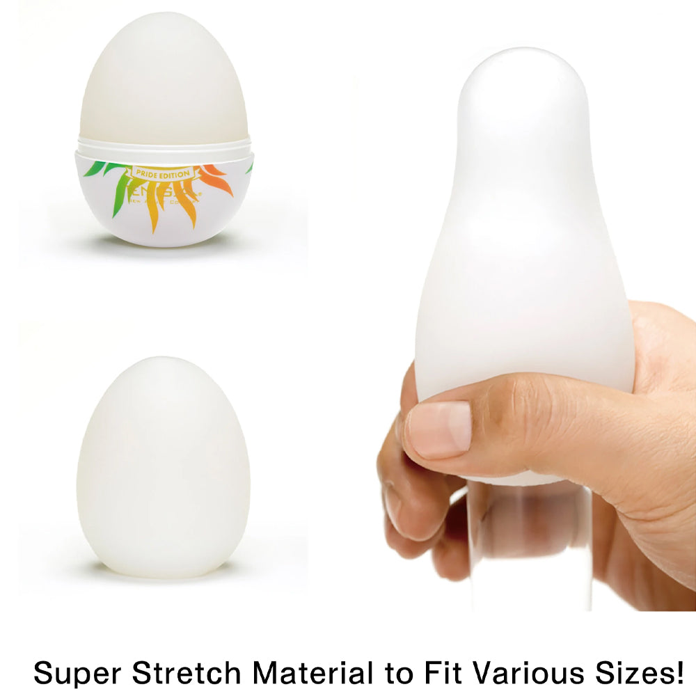 Tenga's Pride Edition Egg has the SHINY texture & is among the best disposable male masturbators around! Proceeds support sexual minorities globally. On-hand.