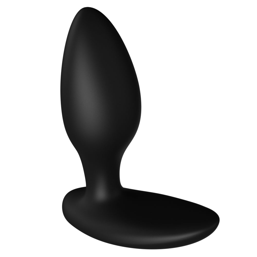 A small, beginner-friendly anal plug with a long external arm showcases its silicone material on a white background.