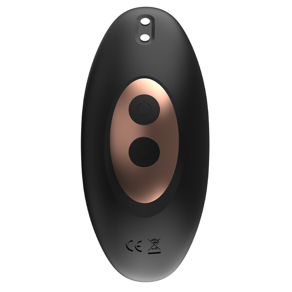  Winyi Bruce Vibrating Anal Plug With Rimming Rotating Beads has 10 whisper-quiet vibration modes & 3 speeds of reversible bead rotation in the neck to feel just like being rimmed. Control button.