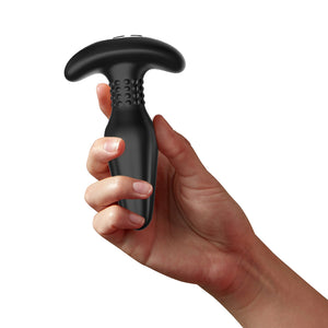  Winyi Bruce Vibrating Anal Plug With Rimming Rotating Beads has 10 whisper-quiet vibration modes & 3 speeds of reversible bead rotation in the neck to feel just like being rimmed. On-hand.