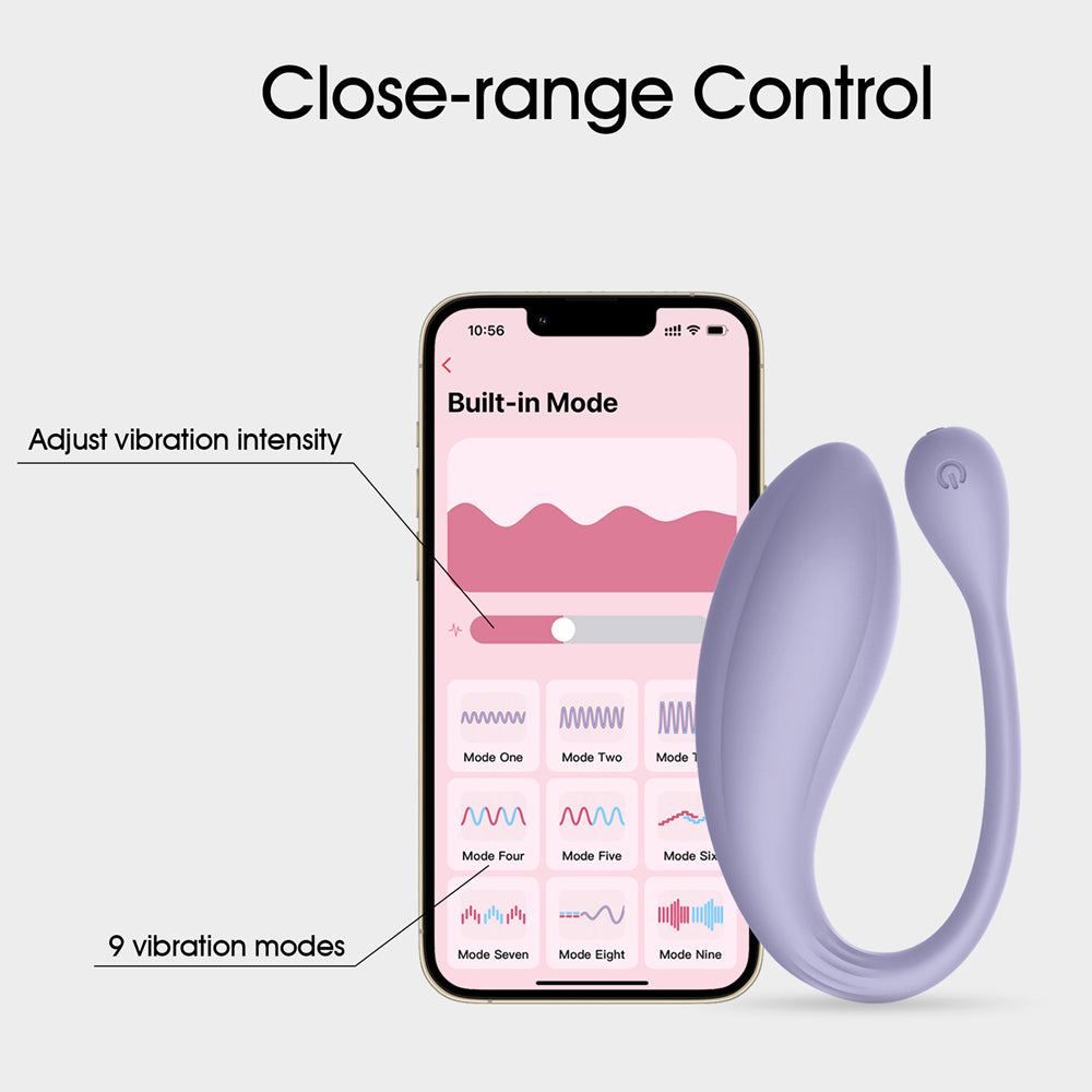 Winyi's Mary G-Spot Egg Vibrator shows its ability to adjust vibration patterns through the smartphone app.