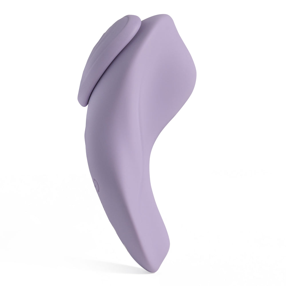 Side view of Winyi My Love panty vibrator, which has a bulbous, curved shape for vulva and clitoral stimulation.
