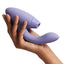 Womanizer Duo 2 G-Spot & Clitoral Stimulator has 2 more intensities of G-spot vibration & contactless clitoral stimulation than before + an Afterglow feature for luxurious orgasms. Lilac. On-hand.