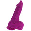 X-Men - 8.5" Scaly Silicone Dildo - unique dragon-like dildo has a pointed head for precise internal stimulation & bumps + a scaly texture on the shaft for one-of-a-kind pleasure. purple