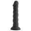 X-Men - 8.5" Spiral Silicone Dildo - phallic head for satisfying insertion & a pronounced ridged texture spiralling down the shaft. Black