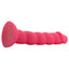 X-Men - 8.5" Spiral Silicone Dildo - phallic head for satisfying insertion & a pronounced ridged texture spiralling down the shaft. Pink 2