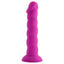 X-Men - 8.5" Spiral Silicone Dildo -  phallic head for satisfying insertion & a pronounced ridged texture spiralling down the shaft. Purple