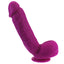 X-Men - 8.5" Realistic Silicone Dildo - 003 - realistically shaped liquid silicone dildo has a phallic G/P-spot head & a veiny shaft for natural-feeling penetration + a suction cup for hands-free fun. Purple