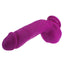 X-Men - 8.5" Realistic Silicone Dildo - 003 - realistically shaped liquid silicone dildo has a phallic G/P-spot head & a veiny shaft for natural-feeling penetration + a suction cup for hands-free fun. Purple 2