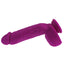 X-Men - 8.5" Realistic Silicone Dildo - 003 - realistically shaped liquid silicone dildo has a phallic G/P-spot head & a veiny shaft for natural-feeling penetration + a suction cup for hands-free fun. Purple 3