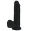 X-Men - 7.5" Straight Skin-Textured Silicone Dildo - has a straight shaft, phallic head & a non-veiny texture, mimicking skin-like folds instead for subtle stimulation. Black