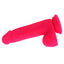 X-Men - 7.5" Straight Skin-Textured Silicone Dildo - has a straight shaft, phallic head & a non-veiny texture, mimicking skin-like folds instead for subtle stimulation. Pink 2