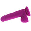 X-Men - 7.5" Straight Skin-Textured Silicone Dildo - has a straight shaft, phallic head & a non-veiny texture, mimicking skin-like folds instead for subtle stimulation. Purple 3