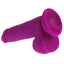 X-Men - 7.5" Straight Skin-Textured Silicone Dildo - has a straight shaft, phallic head & a non-veiny texture, mimicking skin-like folds instead for subtle stimulation. Purple 4