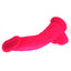 X-Men - 7.9" Curved Silicone Dildo - suction cup dildo has realistic sculpted phallic details including a ridged head & veiny curved shaft that perfectly targets the G- or P-spot. pink (2)