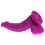 X-Men - 7.9" Curved Silicone Dildo - suction cup dildo has realistic sculpted phallic details including a ridged head & veiny curved shaft that perfectly targets the G- or P-spot. purple (2)