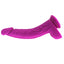 X-Men - 7.9" Curved Silicone Dildo - suction cup dildo has realistic sculpted phallic details including a ridged head & veiny curved shaft that perfectly targets the G- or P-spot. purple (3)