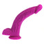X-Men - 7.9" Curved Silicone Dildo - suction cup dildo has realistic sculpted phallic details including a ridged head & veiny curved shaft that perfectly targets the G- or P-spot. purple