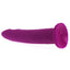 X-Men - 6.5" Straight Slim Realistic Silicone Dildo - beginner-friendly dildo is safe for pegging, anal or vaginal use & has a non-intimidating slender shape w/ a petite phallic head. Purple 4